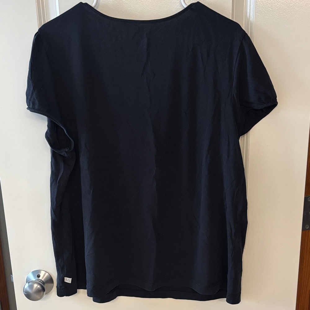 Karen Neuburger Black Short Sleeve Pajama Top - Picture 2 of 2